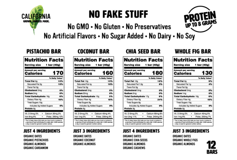 12 Pack Organic Protein Bars ($1.50/un)