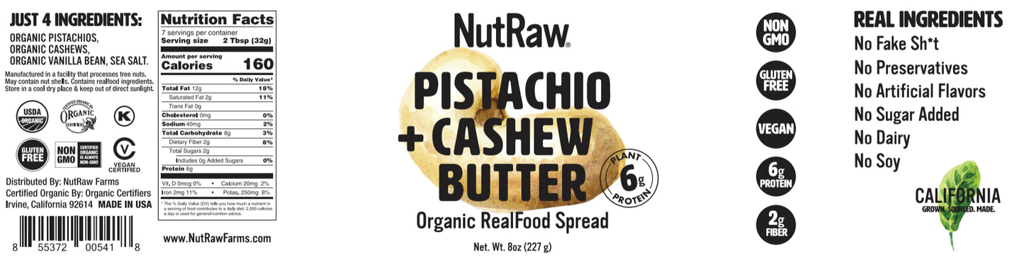 Variety Carton 8oz Organic Nut Butters 24 Jars ($12.00/un)